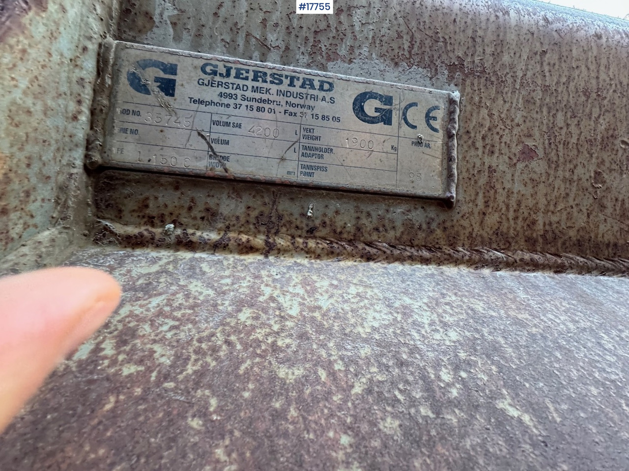 로더 버킷 건설기계 용 Gjerstad Hjullaster skuffe : 사진 6