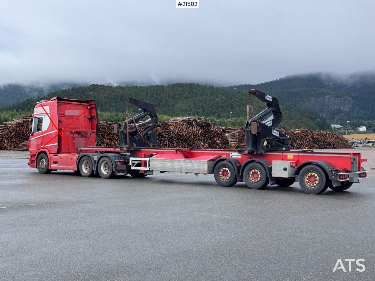 Hammar 195 S Sidelaster - 새시 세미 트레일러 : 사진 4 Hammar 195 S Sidelaster - 새시 세미 트레일러 : 사진 4