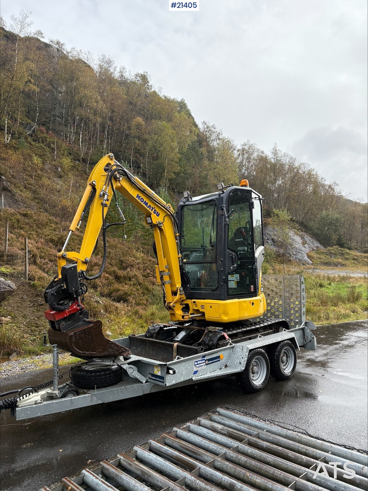 Komatsu PC24 MR-5 gravemaskin m/ pusseskuffe, rototilt, smalskuffe, graveskuffe og klype - 미니 굴삭기 : 사진 3 Komatsu PC24 MR-5 gravemaskin m/ pusseskuffe, rototilt, smalskuffe, graveskuffe og klype - 미니 굴삭기 : 사진 3