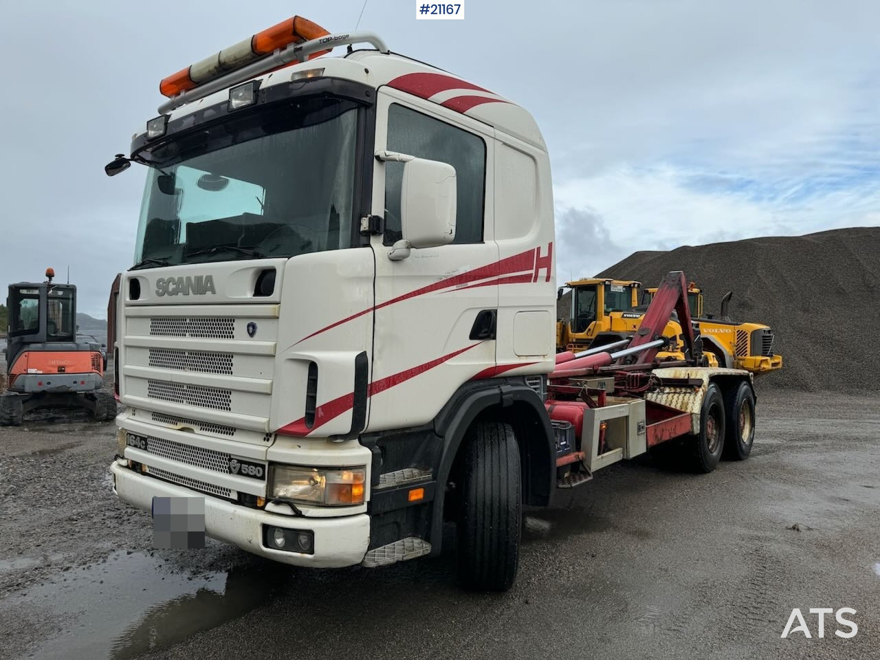 Scania R164 - 후크 리프트 트럭 : 사진 1 Scania R164 - 후크 리프트 트럭 : 사진 1