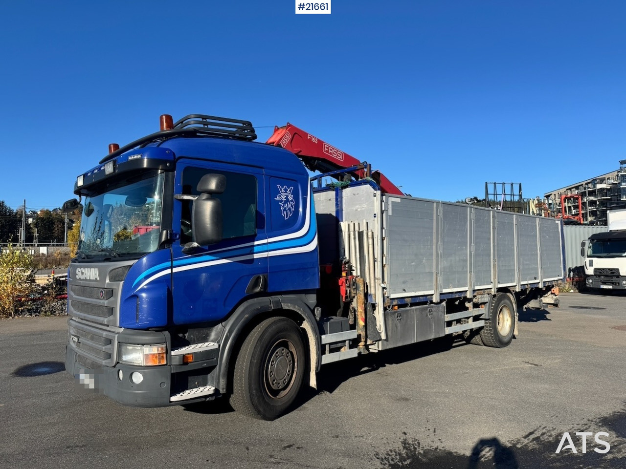 Scania Scania P320 4x2 Kranbil m/ 16,5 t/m Fassi kran og Løftelem. - 크레인 트럭 : 사진 3 Scania Scania P320 4x2 Kranbil m/ 16,5 t/m Fassi kran og Løftelem. - 크레인 트럭 : 사진 3