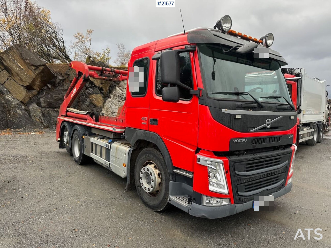 Volvo FM 410 liftdumper 6x2 m/ Laxo påbygg, utskyt og rotator. - 스킵 로더 트럭 : 사진 5 Volvo FM 410 liftdumper 6x2 m/ Laxo påbygg, utskyt og rotator. - 스킵 로더 트럭 : 사진 5