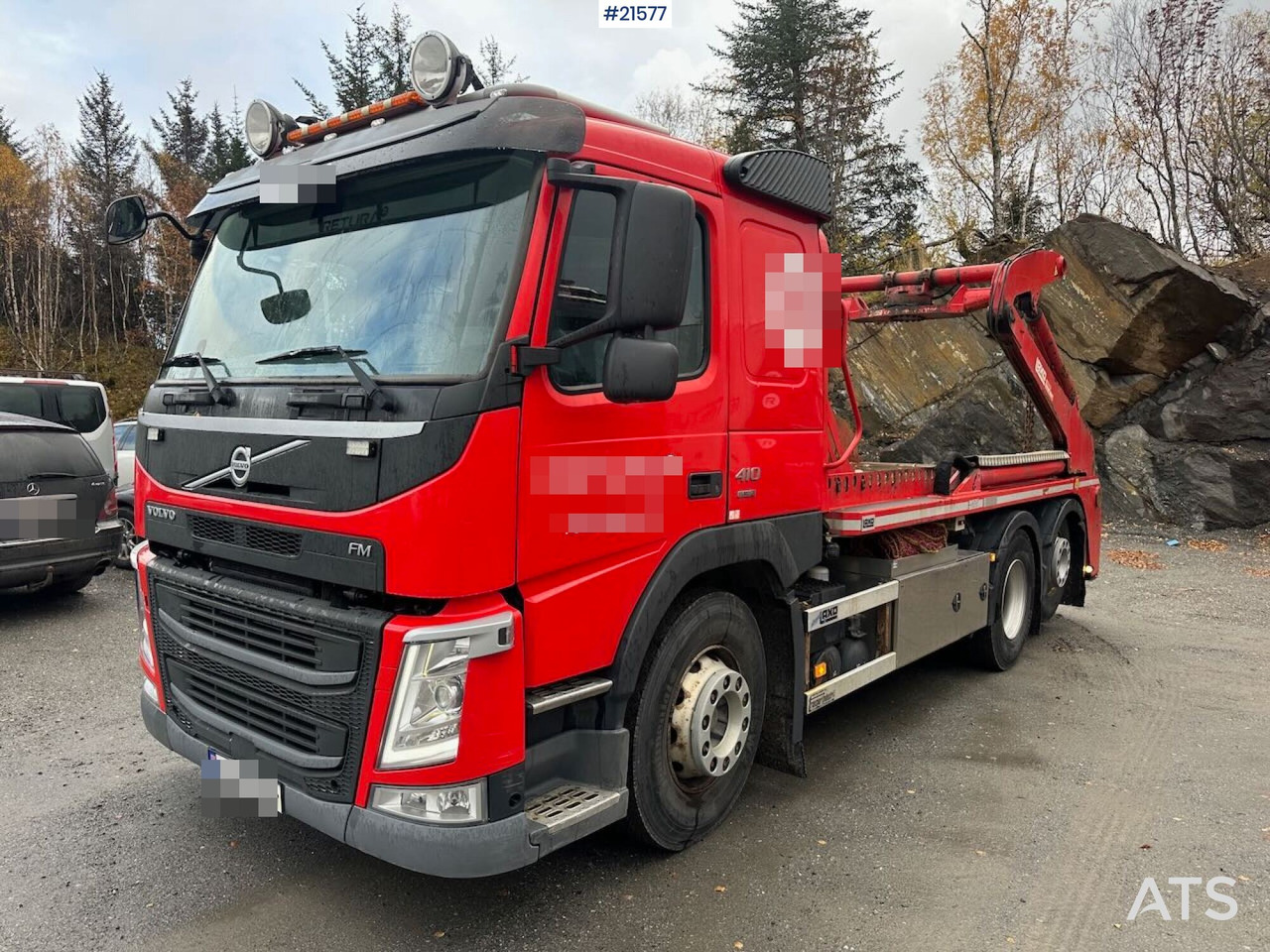 Volvo FM 410 liftdumper 6x2 m/ Laxo påbygg, utskyt og rotator. - 스킵 로더 트럭 : 사진 3 Volvo FM 410 liftdumper 6x2 m/ Laxo påbygg, utskyt og rotator. - 스킵 로더 트럭 : 사진 3