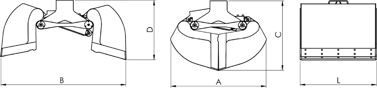 Clamshell bucket with high capacity BV-S 650 - 클램쉘 버킷 로더 크레인 용 : 사진 3 Clamshell bucket with high capacity BV-S 650 - 클램쉘 버킷 로더 크레인 용 : 사진 3