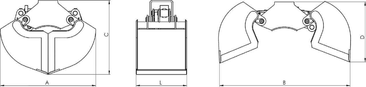Clamshell bucket with sidewalls BV-L 400 - 클램쉘 버킷 로더 크레인 용 : 사진 4 Clamshell bucket with sidewalls BV-L 400 - 클램쉘 버킷 로더 크레인 용 : 사진 4