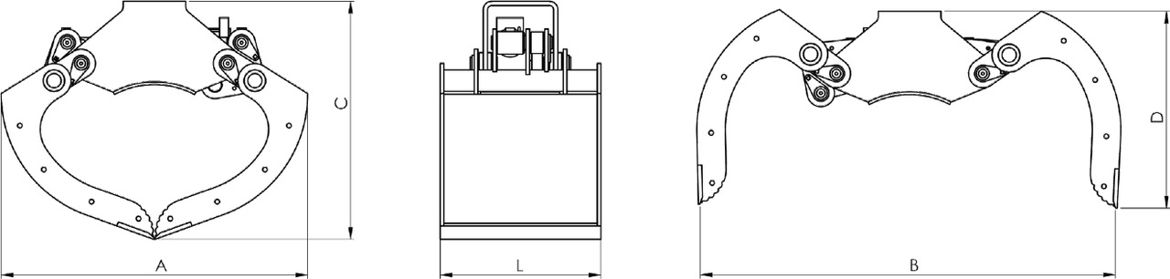 Clamshell buckets withouth side-wall BV-MR 125 - 클램쉘 버킷 로더 크레인 용 : 사진 3 Clamshell buckets withouth side-wall BV-MR 125 - 클램쉘 버킷 로더 크레인 용 : 사진 3