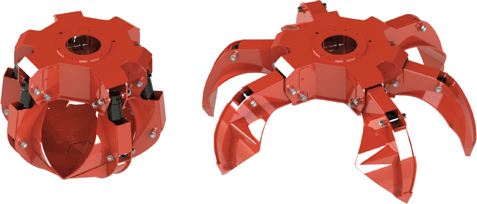 Polyp grab PLP 180/4 - 그래플 로더 크레인 용 : 사진 1 Polyp grab PLP 180/4 - 그래플 로더 크레인 용 : 사진 1
