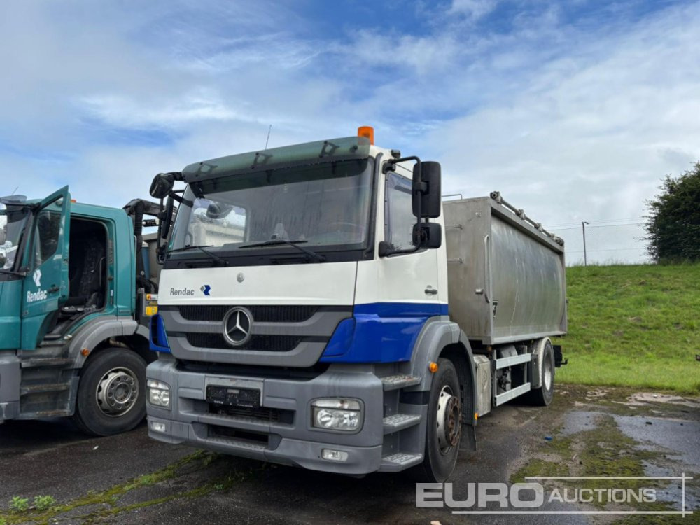 2012 Mercedes Axor 1824L 4x2, Crane, Stamps, Stainless Steel container - 덤프트럭 : 사진 1 2012 Mercedes Axor 1824L 4x2, Crane, Stamps, Stainless Steel container - 덤프트럭 : 사진 1
