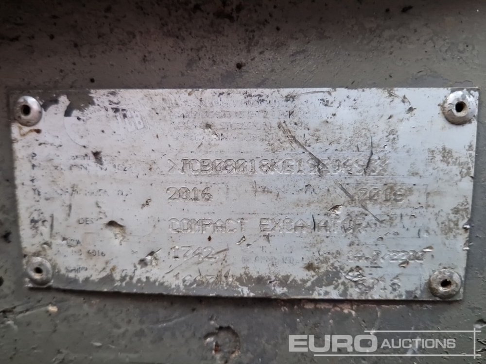 2016 JCB 8018 - 미니 굴삭기 : 사진 2 2016 JCB 8018 - 미니 굴삭기 : 사진 2