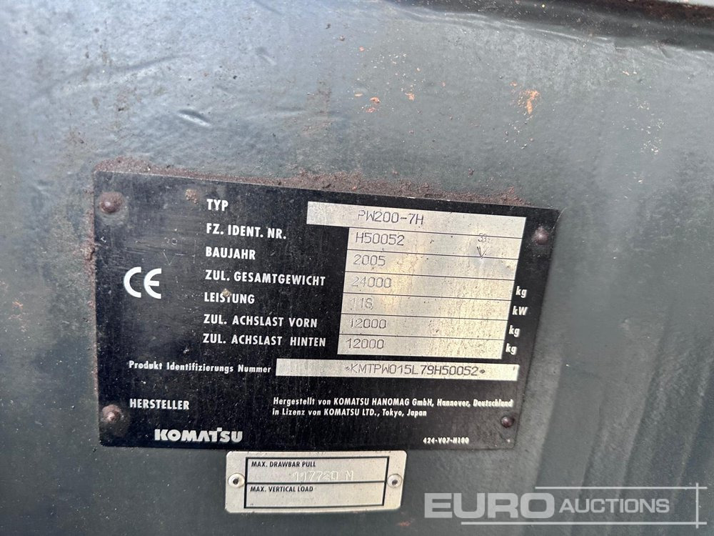 Komatsu PW200-7H - 휠 굴삭기 : 사진 2 Komatsu PW200-7H - 휠 굴삭기 : 사진 2