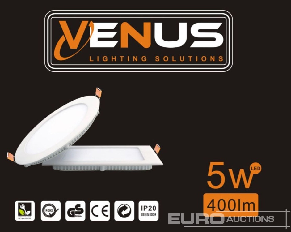 Unused 50x 5W SMD LED Panel Recessed - Warm Wight Light (3000K) - 400 Lumen - IP20 Waterproof - 220-240V - Dimensions: 85x20mm - Beam Angle: 120° - 건설장비 : 사진 1 Unused 50x 5W SMD LED Panel Recessed - Warm Wight Light (3000K) - 400 Lumen - IP20 Waterproof - 220-240V - Dimensions: 85x20mm - Beam Angle: 120° - 건설장비 : 사진 1