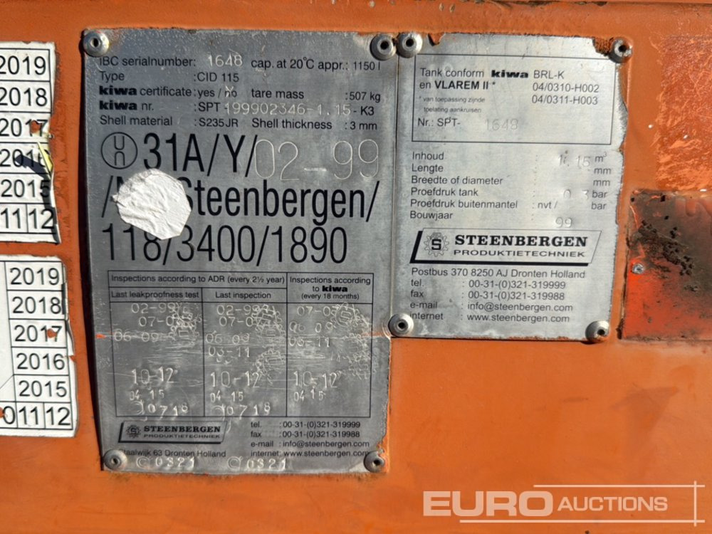 Steenbergen 1150 Litre - 저장 탱크 : 사진 5 Steenbergen 1150 Litre - 저장 탱크 : 사진 5