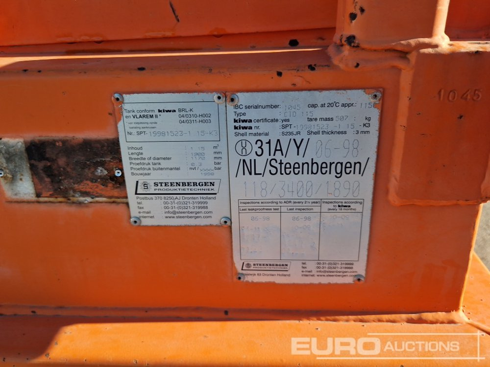 Steenbergen 1150 Litre - 저장 탱크 : 사진 5 Steenbergen 1150 Litre - 저장 탱크 : 사진 5