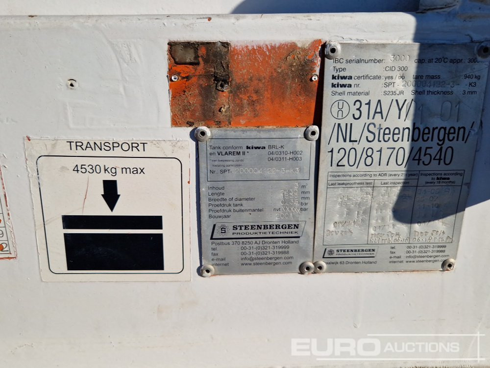 Steenbergen 3000 Litre - 저장 탱크 : 사진 5 Steenbergen 3000 Litre - 저장 탱크 : 사진 5