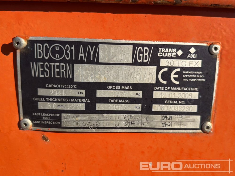 Western 3000 Litre - 저장 탱크 : 사진 5 Western 3000 Litre - 저장 탱크 : 사진 5