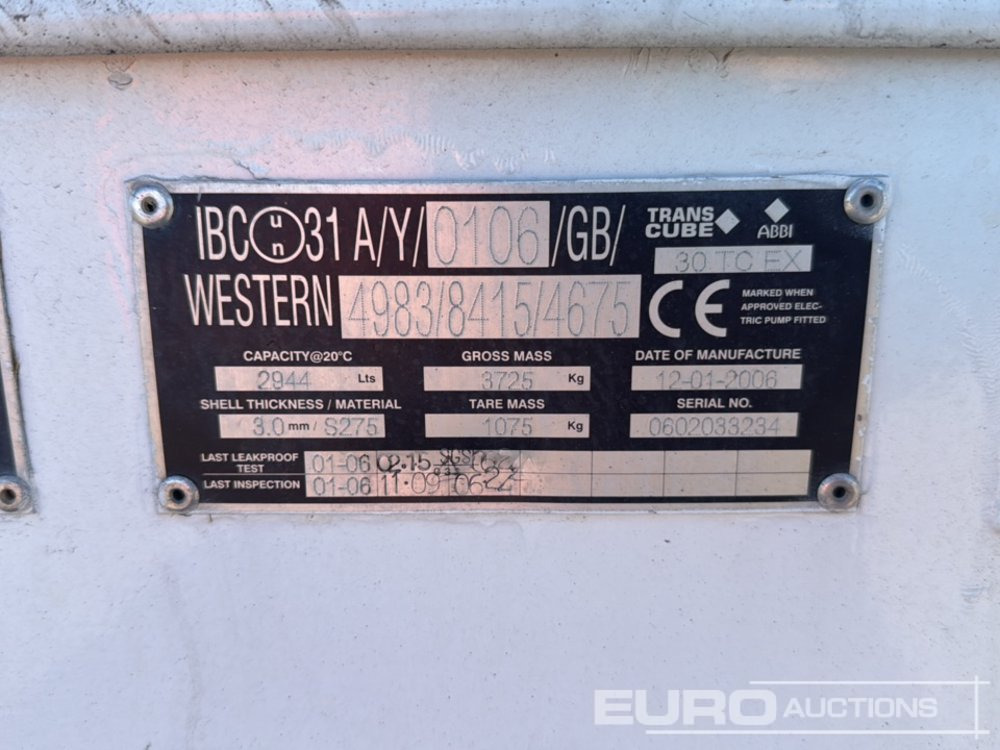 Western 3000 Litre - 저장 탱크 : 사진 5 Western 3000 Litre - 저장 탱크 : 사진 5