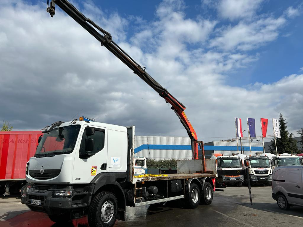 Camion grue Renault 410 AL-454-TS - 드롭사이드/ 플랫베드 트럭, 크레인 트럭 : 사진 2 Camion grue Renault 410 AL-454-TS - 드롭사이드/ 플랫베드 트럭, 크레인 트럭 : 사진 2