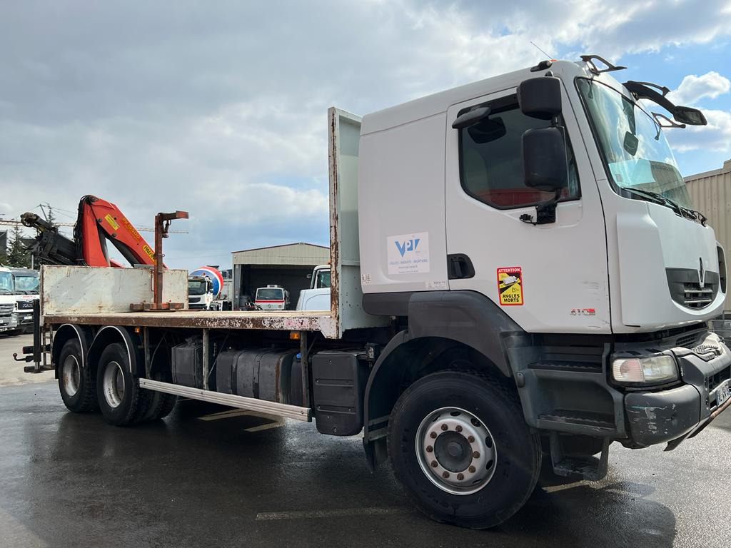 Camion grue Renault 410 AL-454-TS - 드롭사이드/ 플랫베드 트럭, 크레인 트럭 : 사진 4 Camion grue Renault 410 AL-454-TS - 드롭사이드/ 플랫베드 트럭, 크레인 트럭 : 사진 4