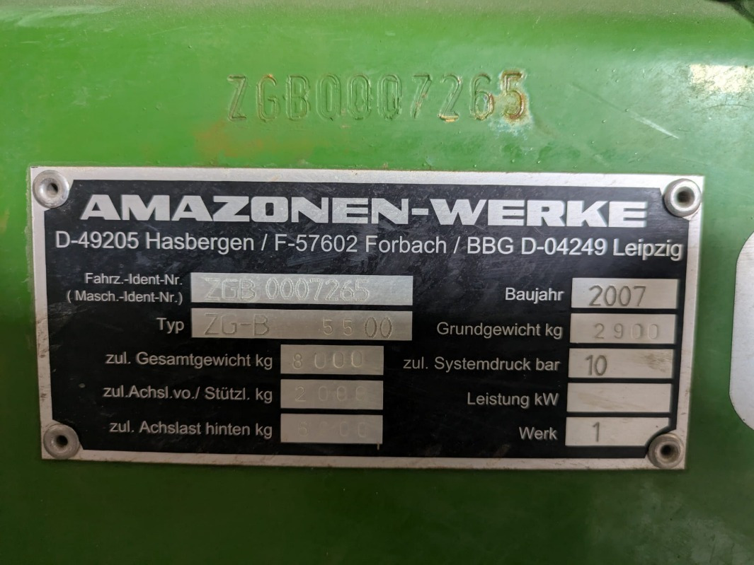 Amazone ZGB 5500 - 스프레이 : 사진 4 Amazone ZGB 5500 - 스프레이 : 사진 4