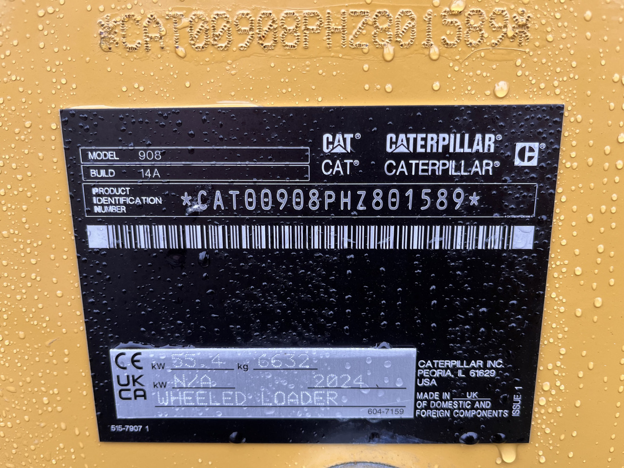 Caterpillar 908HL - 휠 로더 : 사진 2 Caterpillar 908HL - 휠 로더 : 사진 2