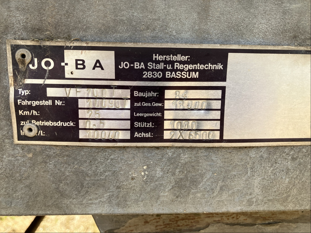 JoBa Güllefaß 10000 L - 시비 장비 : 사진 2 JoBa Güllefaß 10000 L - 시비 장비 : 사진 2