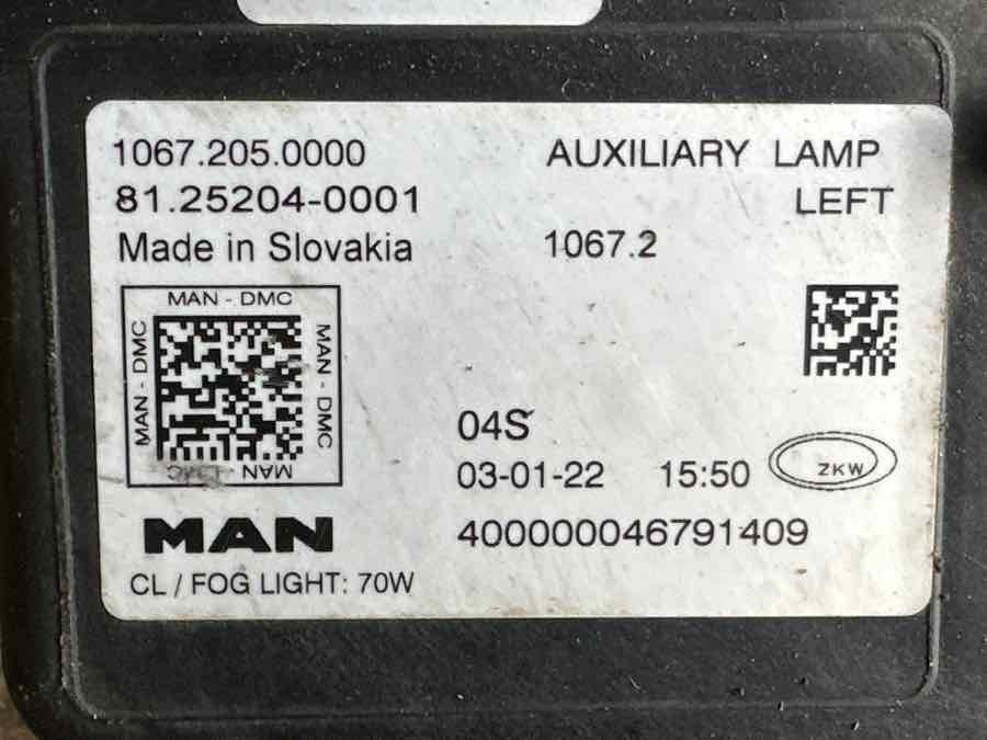 MAN FOG LAMP 81.25204-0001 - 빛/ 조명 트럭 용 : 사진 3 MAN FOG LAMP 81.25204-0001 - 빛/ 조명 트럭 용 : 사진 3