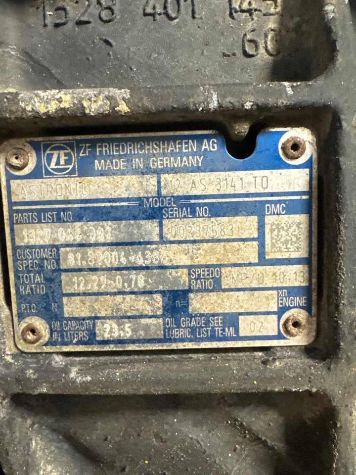 MAN GEARBOX 12AS3141 TO IT3 // 81.32004-6386 - 기어박스 트럭 용 : 사진 3 MAN GEARBOX 12AS3141 TO IT3 // 81.32004-6386 - 기어박스 트럭 용 : 사진 3