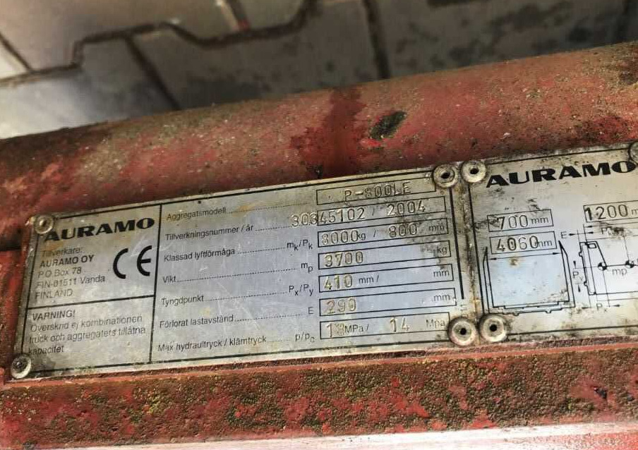 Auramo P-800LE - 클램프 지게차 용 : 사진 4 Auramo P-800LE - 클램프 지게차 용 : 사진 4