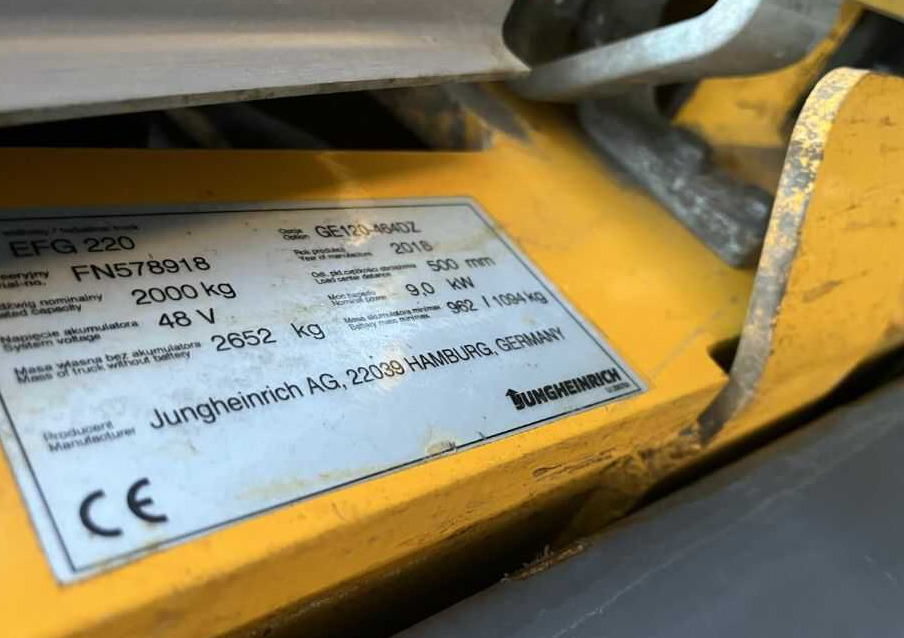 Jungheinrich EFG220 - 전기 지게차 : 사진 4 Jungheinrich EFG220 - 전기 지게차 : 사진 4