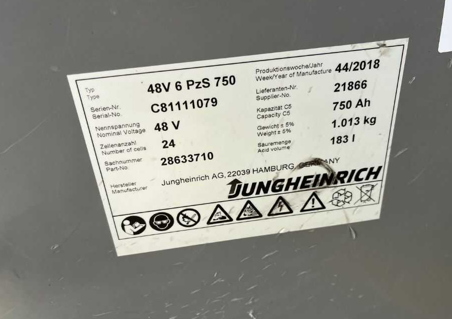Jungheinrich EFG220 - 전기 지게차 : 사진 5 Jungheinrich EFG220 - 전기 지게차 : 사진 5