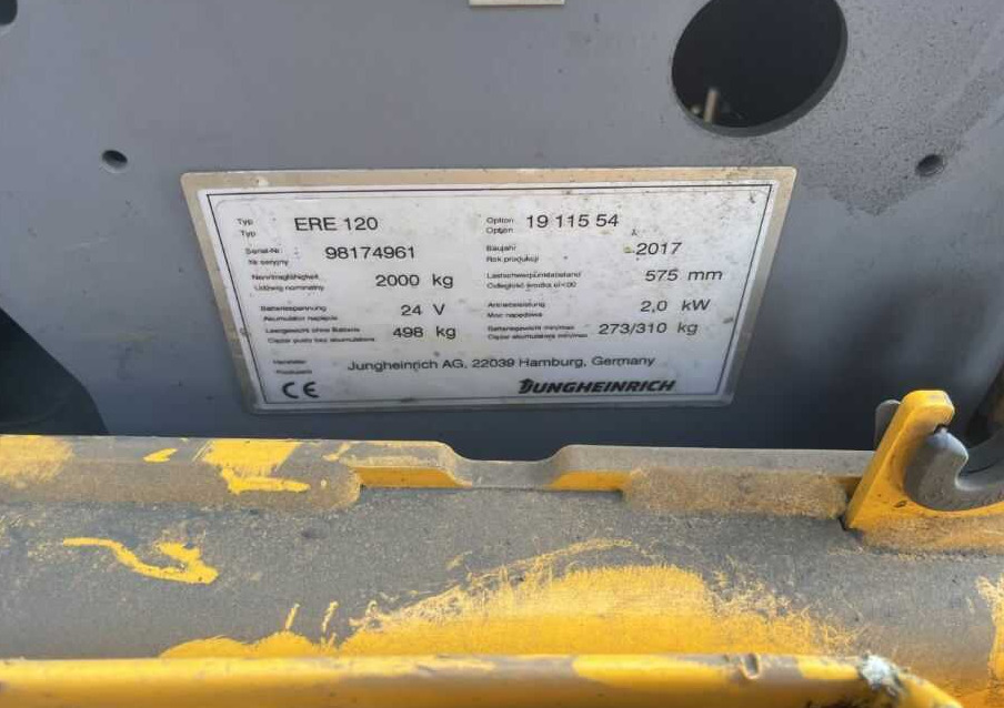 Jungheinrich ERE120 - 팔레트 트럭 : 사진 4 Jungheinrich ERE120 - 팔레트 트럭 : 사진 4
