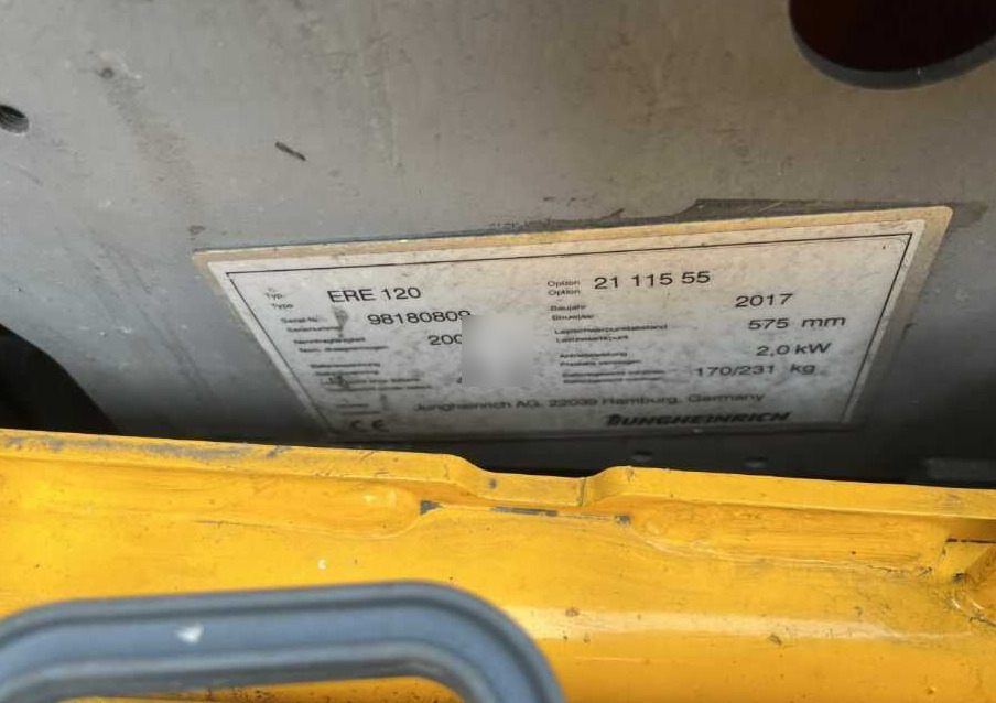 Jungheinrich ERE120 - 스태커 : 사진 4 Jungheinrich ERE120 - 스태커 : 사진 4