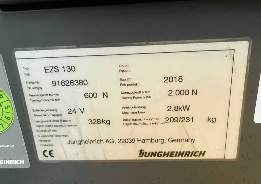 Jungheinrich EZS130 - 견인 트랙터 : 사진 4 Jungheinrich EZS130 - 견인 트랙터 : 사진 4