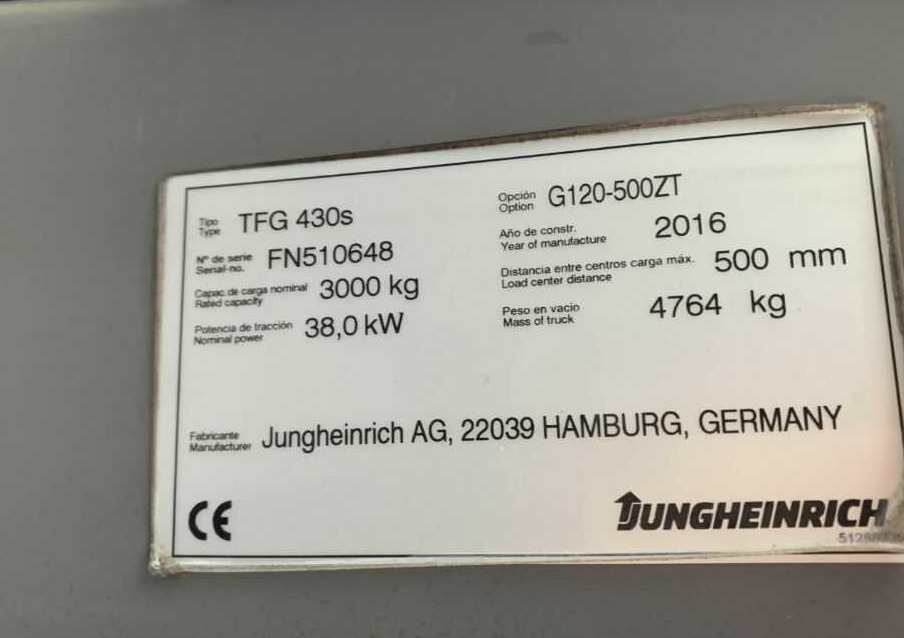 Jungheinrich TFG430s - LPG 지게차 : 사진 1 Jungheinrich TFG430s - LPG 지게차 : 사진 1