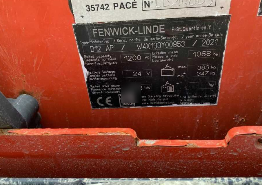 Linde D12AP - 스태커 : 사진 4 Linde D12AP - 스태커 : 사진 4