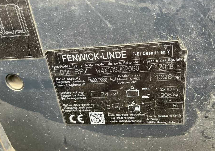 Linde D14SP - 스태커 : 사진 4 Linde D14SP - 스태커 : 사진 4