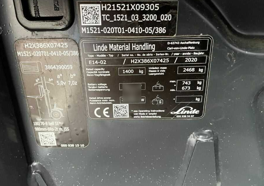 Linde E14-02 - 전기 지게차 : 사진 4 Linde E14-02 - 전기 지게차 : 사진 4