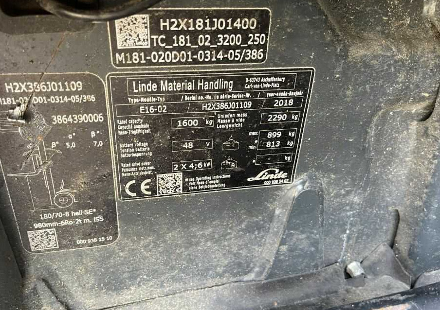 Linde E16-02 - 전기 지게차 : 사진 4 Linde E16-02 - 전기 지게차 : 사진 4