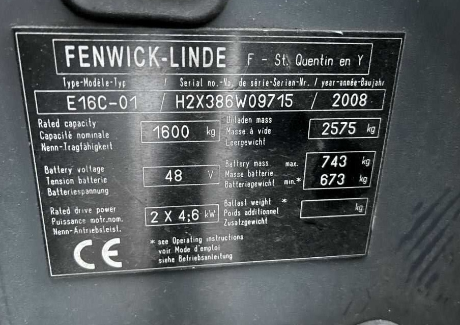 Linde E16C-01 - 전기 지게차 : 사진 3 Linde E16C-01 - 전기 지게차 : 사진 3