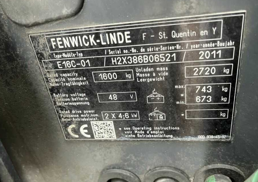 Linde E16C-01 - 전기 지게차 : 사진 4 Linde E16C-01 - 전기 지게차 : 사진 4