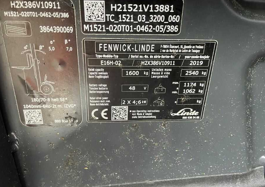Linde E16H-02 - 전기 지게차 : 사진 4 Linde E16H-02 - 전기 지게차 : 사진 4