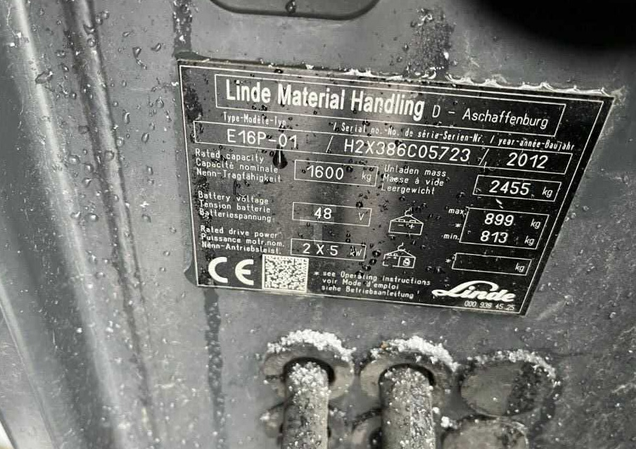 Linde E16P-01 - 전기 지게차 : 사진 4 Linde E16P-01 - 전기 지게차 : 사진 4