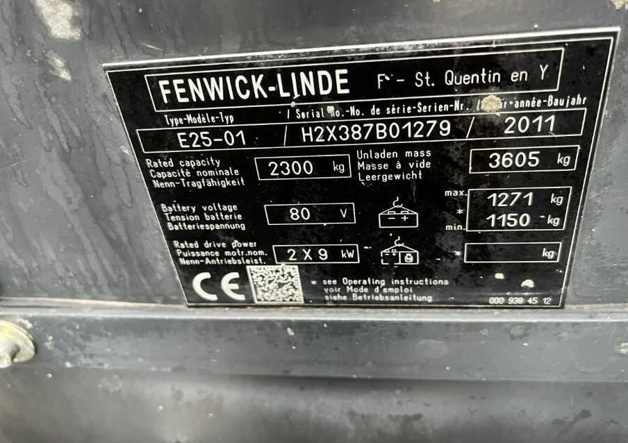 Linde E25-01 - 전기 지게차 : 사진 4 Linde E25-01 - 전기 지게차 : 사진 4