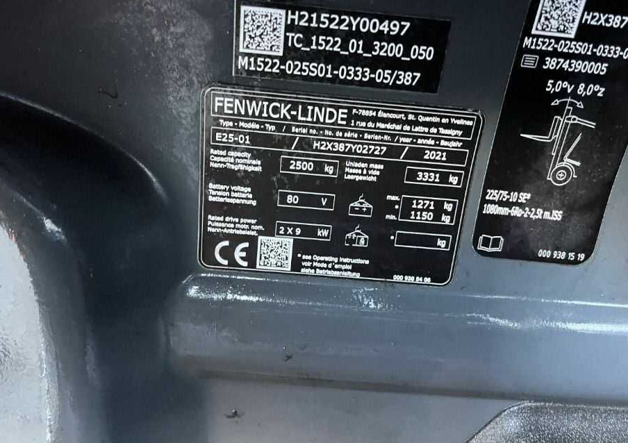 Linde E25-01 - 전기 지게차 : 사진 4 Linde E25-01 - 전기 지게차 : 사진 4