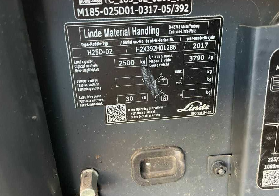 Linde H25D-02 - 디젤 지게차 : 사진 4 Linde H25D-02 - 디젤 지게차 : 사진 4