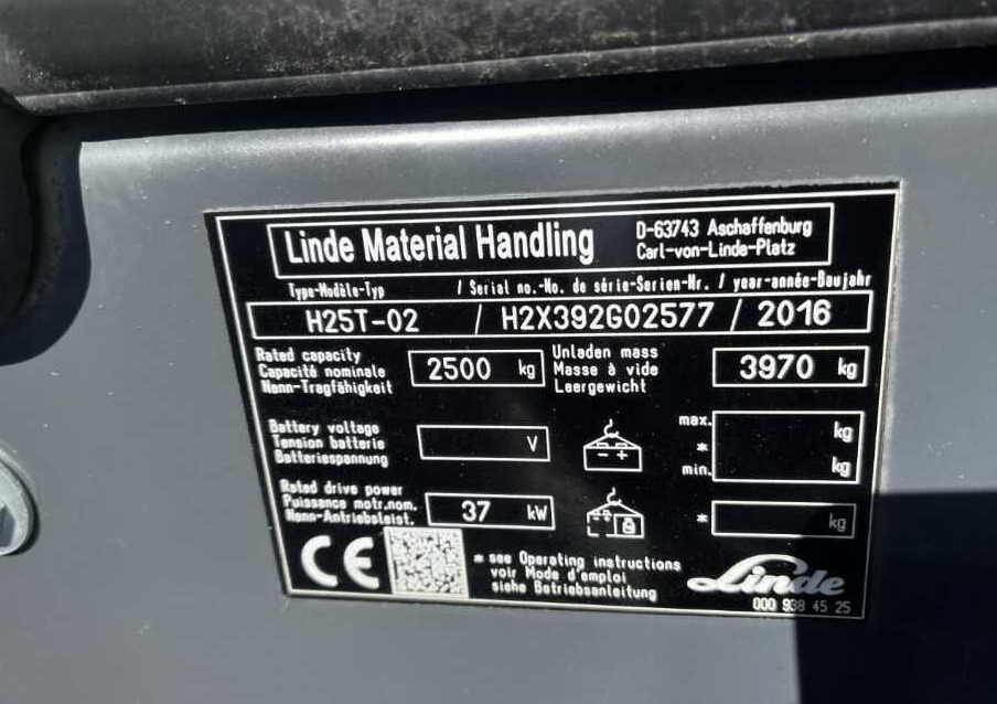 Linde H25T-02 - LPG 지게차 : 사진 2 Linde H25T-02 - LPG 지게차 : 사진 2