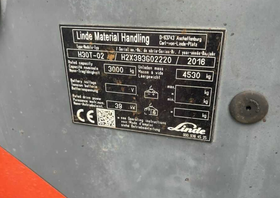 Linde H30T-02 - LPG 지게차 : 사진 4 Linde H30T-02 - LPG 지게차 : 사진 4