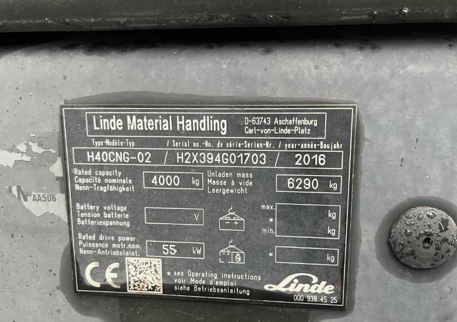 Linde H40CNG-02 - LPG 지게차 : 사진 5 Linde H40CNG-02 - LPG 지게차 : 사진 5