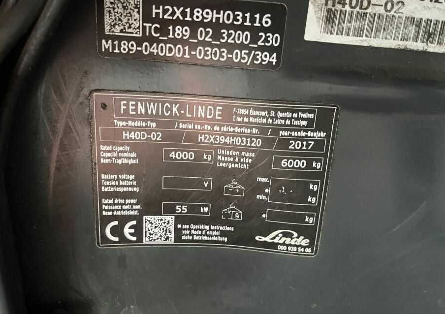 Linde H40D-02 - 디젤 지게차 : 사진 4 Linde H40D-02 - 디젤 지게차 : 사진 4
