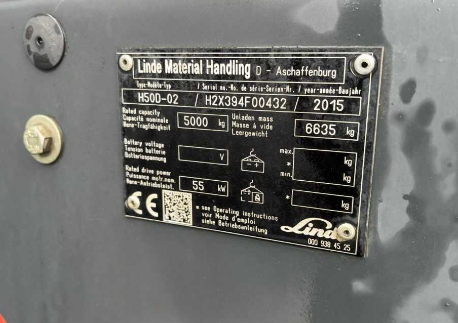 Linde H50D-02 - 디젤 지게차 : 사진 4 Linde H50D-02 - 디젤 지게차 : 사진 4